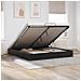 Letto ottomano Nero King size Similpelle - Foto miniatura 2