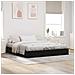 Letto ottomano Nero King size Similpelle - Foto miniatura 4