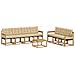 Set di divani da esterno con cuscino 8 pcs Bianco e Beige - Foto miniatura 1