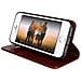 Custodia A Libro In Vera Pelle Serie First Class Apple Iphone 5 E 5s - Marrone - Foto miniatura 13