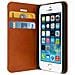 Custodia A Libro In Vera Pelle Serie First Class Apple Iphone 5 E 5s - Marrone - Foto miniatura 6