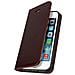 Custodia A Libro In Vera Pelle Serie First Class Apple Iphone 5 E 5s - Marrone - Foto miniatura 15