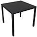 Tavolo Quadrato Fisso In Ferro Nero 80 X 80 Per Esterno Giardino, Portico, Ristorante, Gelateria Bar Hotel Albergo - Foto miniatura 1
