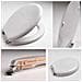 Copriwater Ideal Standard Conca Champagne Cerniera Cromo-sedile-asse Wc - Foto miniatura 2