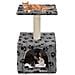 Albero Per Gatti E Tiragraffi Sisal 55 Cm Zampe Stampate Grigio - Foto miniatura 1