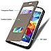 Custodia Compatibile Con Samsung Galaxy S5 / S5 Neo In Bruno Pietra - Coperchio Protettivo Con Chiusura Magnetica, Funzione Stand E 2 Finestre Di Visualizzazione - Foto miniatura 6