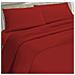 Set Completo Lenzuola 100% Microfibra - Una Piazza E Mezza, Lenzuolo Sopra 180 X 290 Cm, Lenzuolo Sotto 110/120 X 190/200 X 25 Cm, 1 Federa 52 X 82 Cm - Bordeaux - Foto miniatura 1