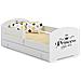 Letto Per Bambini Luk 160x80 Cassetto E Una Ringhiera+ Materasso E Giroletto Sleeping Princess Black - Foto miniatura 1