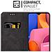 Custodia Compatibile Con Samsung Galaxy A20s In Blu Scuro Marrone - Coperchio Protettiva Con Chiusura Magnetica, Funzione Stand E Tasca Per Le Carte - Foto miniatura 4