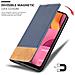 Custodia Compatibile Con Samsung Galaxy A20s In Blu Scuro Marrone - Coperchio Protettiva Con Chiusura Magnetica, Funzione Stand E Tasca Per Le Carte - Foto miniatura 7