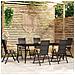 Set Mobili Da Pranzo Per Giardino 7 Pz Nero - Foto miniatura 1