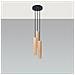 Lampada A Sospensione In Legno Lino 3p Sollux Legno Naturale 1000xø200 Mm Legno - Foto miniatura 11