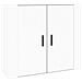 Credenza Bianca 80x33x70 Cm In Legno Multistrato - Foto miniatura 2