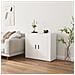 Credenza Bianca 80x33x70 Cm In Legno Multistrato - Foto miniatura 1
