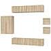 Set Mobili Porta Tv 8pz Rovere Sonoma In Legno Multistrato - Foto miniatura 1