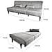 Divano Letto Hugo, Divano Letto In Tessuto, Divano Letto Con Apertura Click-clack, Divano Letto Con Cuscini, 190x70h80 Cm, Grigio - Foto miniatura 3
