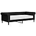 Divano Letto Con Materasso Nero 90x200 Cm In Similpelle - Foto miniatura 1
