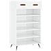 Scarpiera Bianco Lucido 60x35x105 Cm In Legno Multistrato - Foto miniatura 2