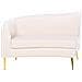 Divano Semicircolare 4 Posti Moss Velluto Beige Chiaro - Foto miniatura 6