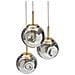 Lampadario Ralfes Vetro Ottone - Foto miniatura 3