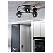 Lampada A Soffitto Sopra - Nero, Grigio - Acciaio Verniciato A Polvere, Vetro - 47x20x47 Cm - Foto miniatura 8