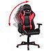 Sedia Poltrona Gaming Scrivania Ufficio Reclinabile 180 gradi Girevole Rosso - Foto miniatura 3