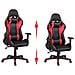 Sedia Poltrona Gaming Scrivania Ufficio Reclinabile 180 gradi Girevole Rosso - Foto miniatura 4
