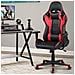 Sedia Poltrona Gaming Scrivania Ufficio Reclinabile 180 gradi Girevole Rosso - Foto miniatura 5