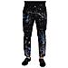 Jeans In Denim Con Stampa Splash Di Colore Nero In Cotone - It48 - M - Foto miniatura 1