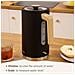 Kt1165blk Nordic Bollitore Elettrico 1,7l Cordless, Ebollizione Rapida Senza Bpa, Base 360 2200w Nero - Foto miniatura 4