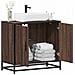 Mobile Lavabo Bagno Rovere Marrone 65x33x60cm Legno Multistrato - Foto miniatura 1