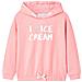 Felpa con Cappuccio da Bambina Rosa Brillante 128 - Foto miniatura 1