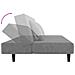 Divano Letto a 2 Posti con 2 Cuscini Grigio Chiaro in Velluto - Foto miniatura 7