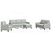 Set di Divani 4 pz con Cuscini Grigio Chiaro in Velluto - Foto miniatura 1