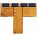 Lettino con Tavolino Blu Scuro Legno Massello Acacia e Tessuto - Foto miniatura 6