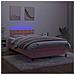 Letto a Molle con Materasso e LED Rosa 120x190 cm in Velluto - Foto miniatura 4