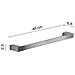 Portasalviette 45 Cm Da Muro In Ottone E Cromall Pi21-45 Serie Pirenei Satinato - Foto miniatura 2