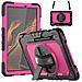 Custodia Blindata Con Supporto Girevole Per Samsung Galaxy Tab S7/8 Rosa - Foto miniatura 1