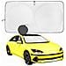 Parasole Argentato Per Parabrezza Auto - Protezione Calore E Uv, Design Pieghevole - Foto miniatura 3