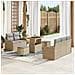 Set Divano da Giardino con cuscino 8 pcs Beige e Grigio Chiaro - Foto miniatura 2