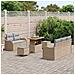 Set Divano da Giardino con cuscino 8 pcs Beige e Grigio Chiaro - Foto miniatura 3
