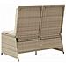 Panchina da giardino con cuscino Beige Poly Rattan - Foto miniatura 5