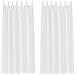 Tende con tende 2 pcs Bianco Puro Poliestere - Foto miniatura 1