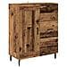Credenza 2 pcs Legno vecchio Legno Stratificato e Vetro - Foto miniatura 6