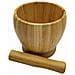 Set di mortaio e pestello in bambù KH-1616 per macinare le spezie - Foto miniatura 5