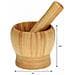 Set di mortaio e pestello in bambù KH-1616 per macinare le spezie - Foto miniatura 3