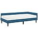 Struttura Letto Angolare con Materasso Altro 2 pcs Blu Velluto - Foto miniatura 4