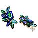 Orecchini a Bottone Blu in Fiore Collezione Diva - Foto miniatura 3