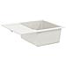 Lavello Bianco 620 x 500 mm 80% Quarzo e 20% Resina - Foto miniatura 5