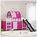 Struttura del letto loft per bambini Bianco e Rosa 107 x 200 cm - Foto miniatura 2